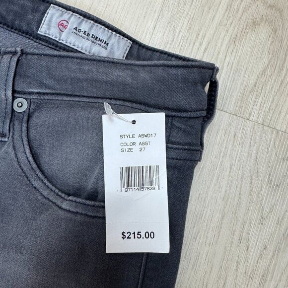AG Adriano Goldschmied The Prima Mid Rise Cigarette Jeans Womens 27 Gray Faded - Picture 3 of 4
